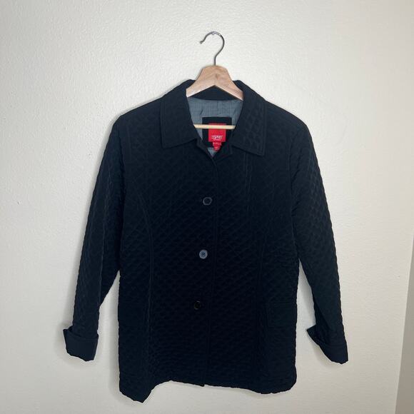 Esprit Jackets & Blazers - ESPRIT Black Quilted Jacket Large